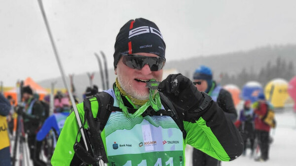 Sebastian na Zimowym Biegu Piastów 2023