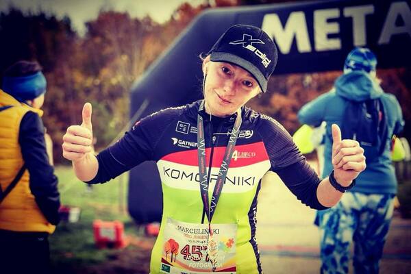 Kasia i Paweł na Jesiennym Biegu w Lasku Marcelińskim 2024