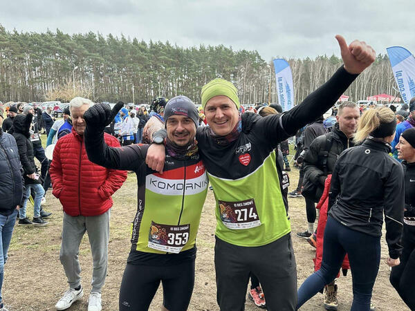 Maciej i Krzysztof na 10. edycji Biegu Zimowego dla WOŚP